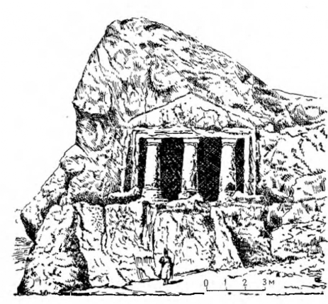 Пафлагония. Скальная гробница в Гамбаркайя. Фасад.